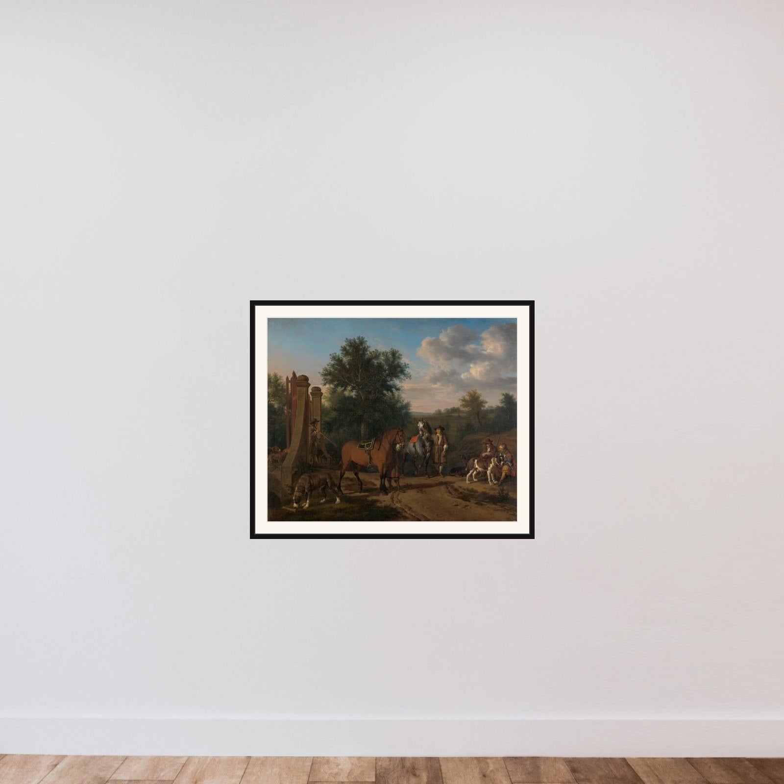 The Hunting Party framed — shown to scale