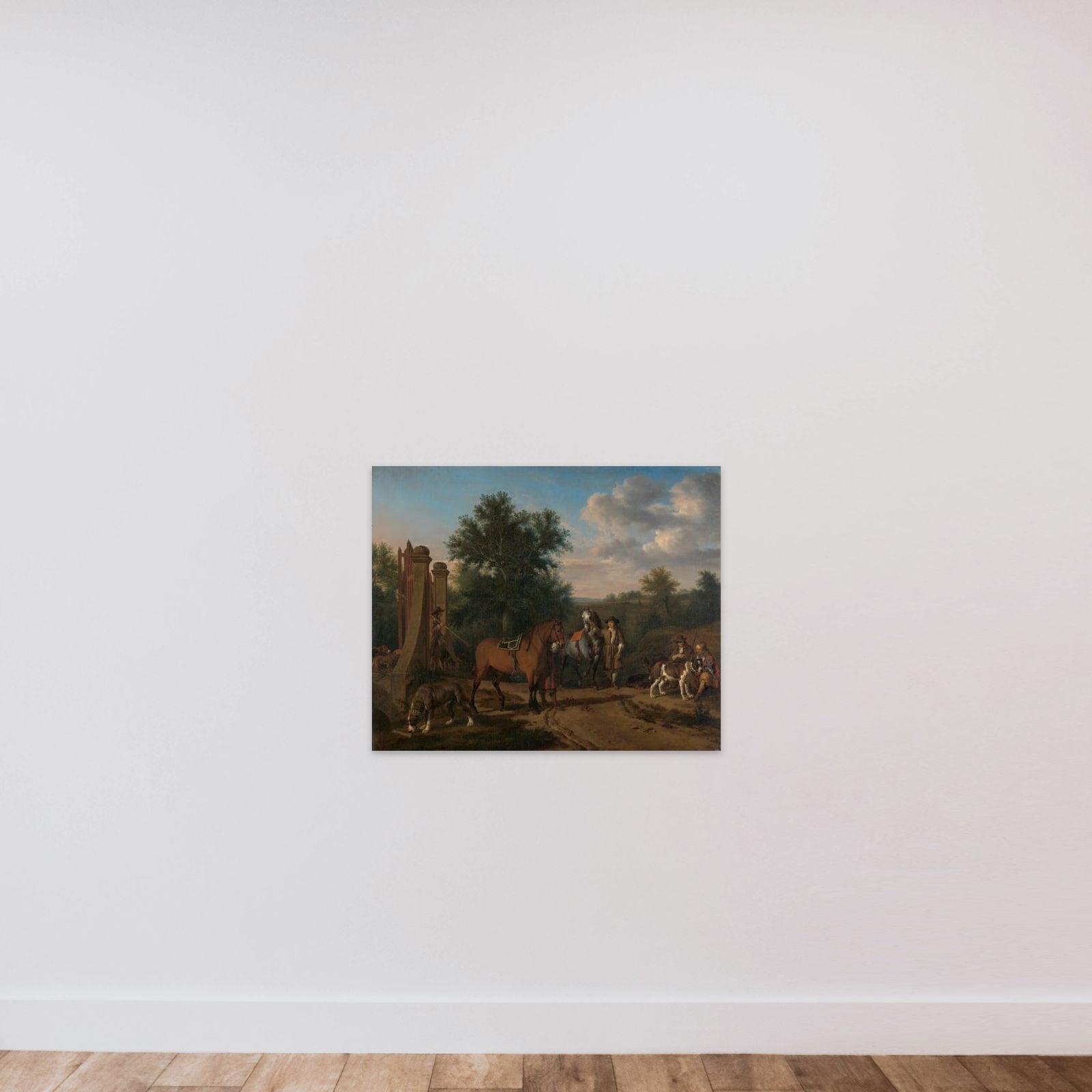 The Hunting Party unframed — shown to scale