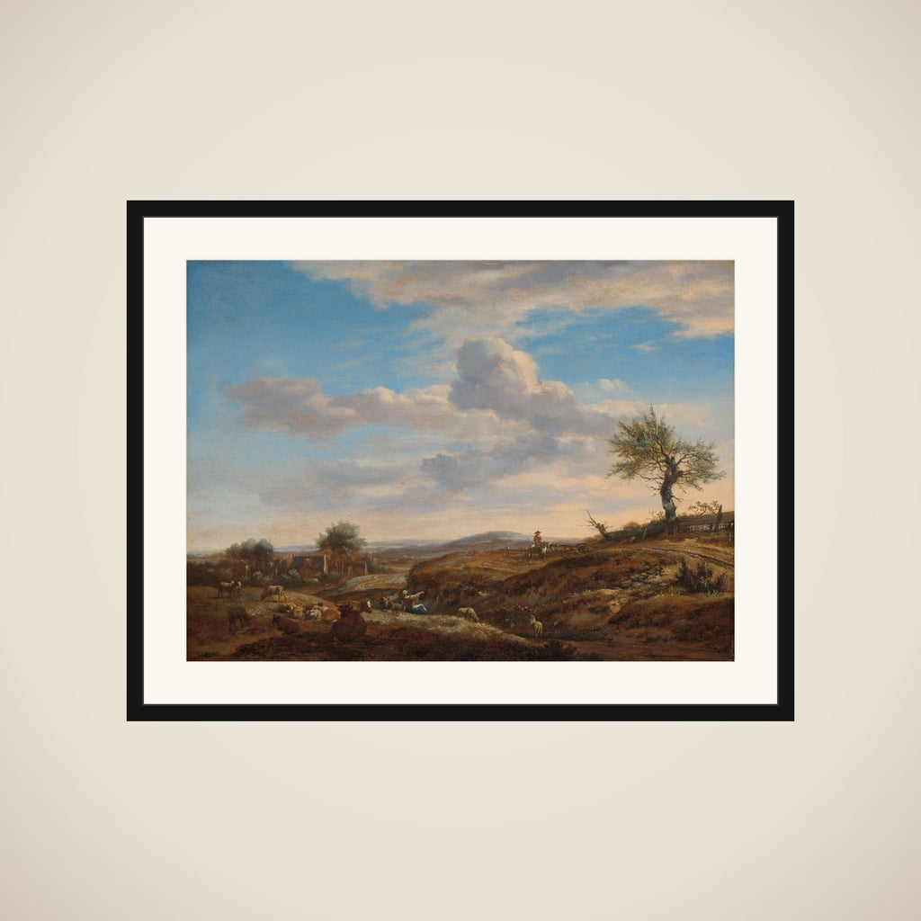 Hilly Landscape with a High Road framed