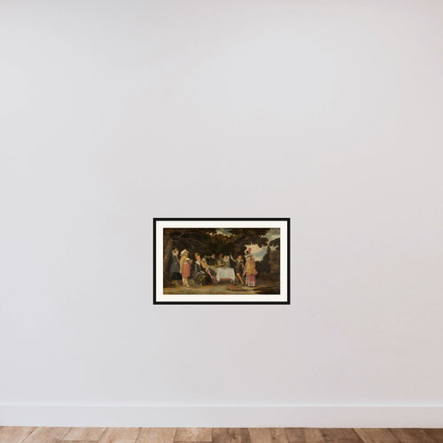 An open-air Party framed — shown to scale