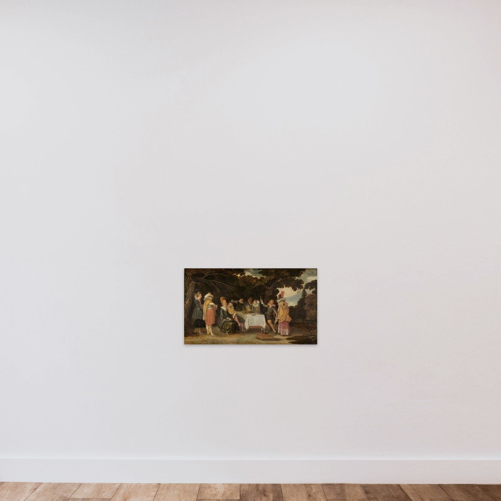 An open-air Party unframed — shown to scale