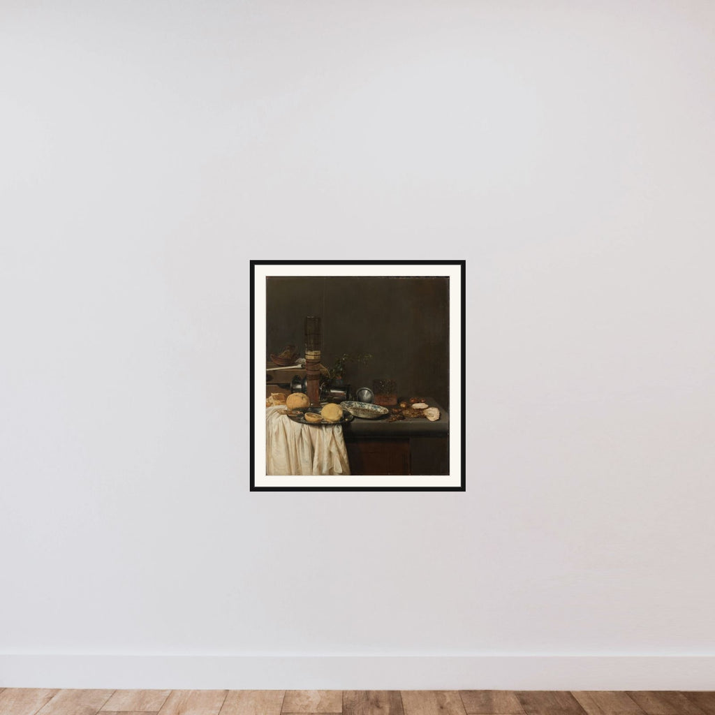 Still Life with a Beer Glass and a Porcelain Dish with Pepper framed — shown to scale