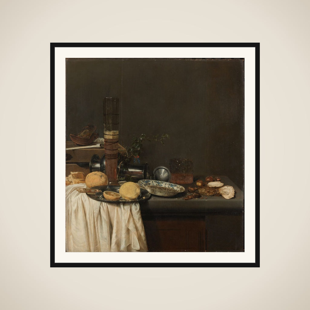 Still Life with a Beer Glass and a Porcelain Dish with Pepper framed