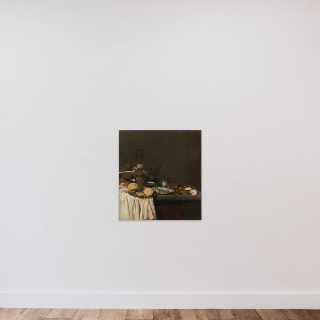 Still Life with a Beer Glass and a Porcelain Dish with Pepper unframed — shown to scale