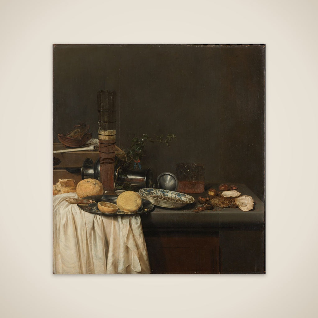 Still Life with a Beer Glass and a Porcelain Dish with Pepper unframed print