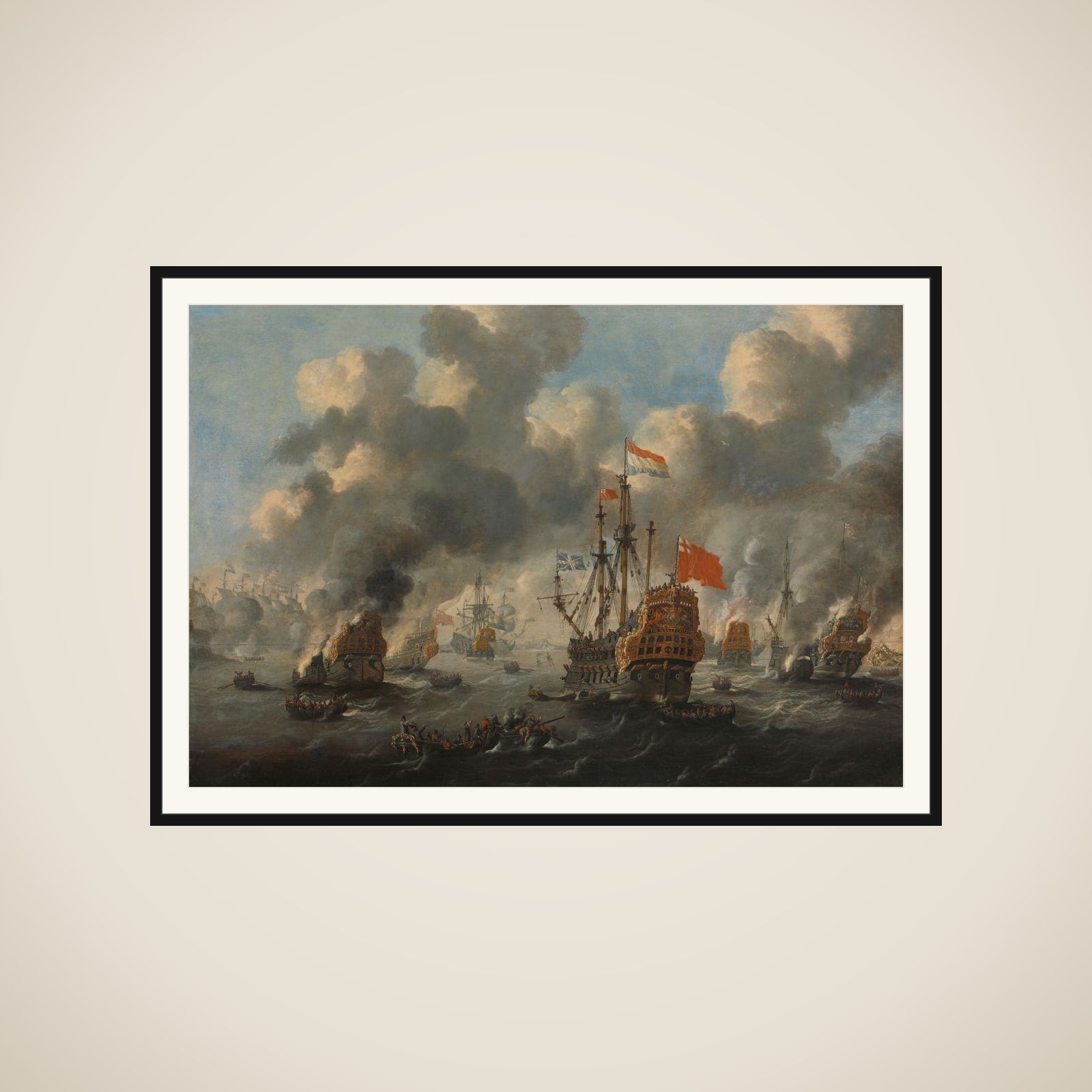 The Dutch Raid on the Medway, 1667 framed