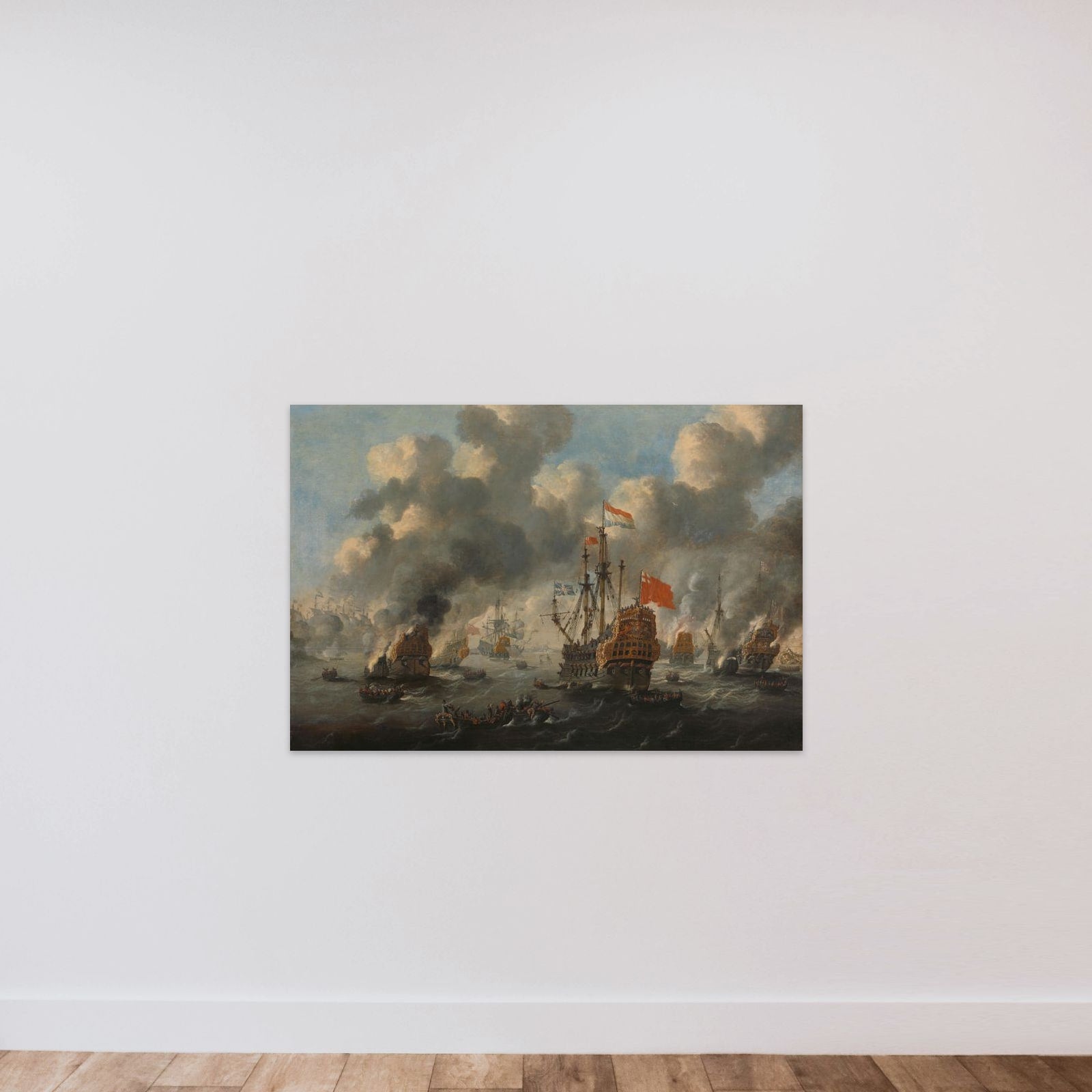 The Dutch Raid on the Medway, 1667 unframed — shown to scale