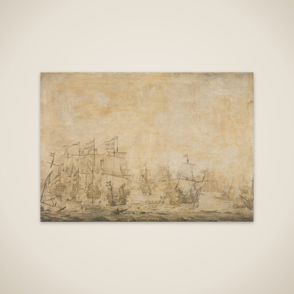 Battle between the Dutch and Swedish Fleets, in the Sound, 8 November 1658 unframed print