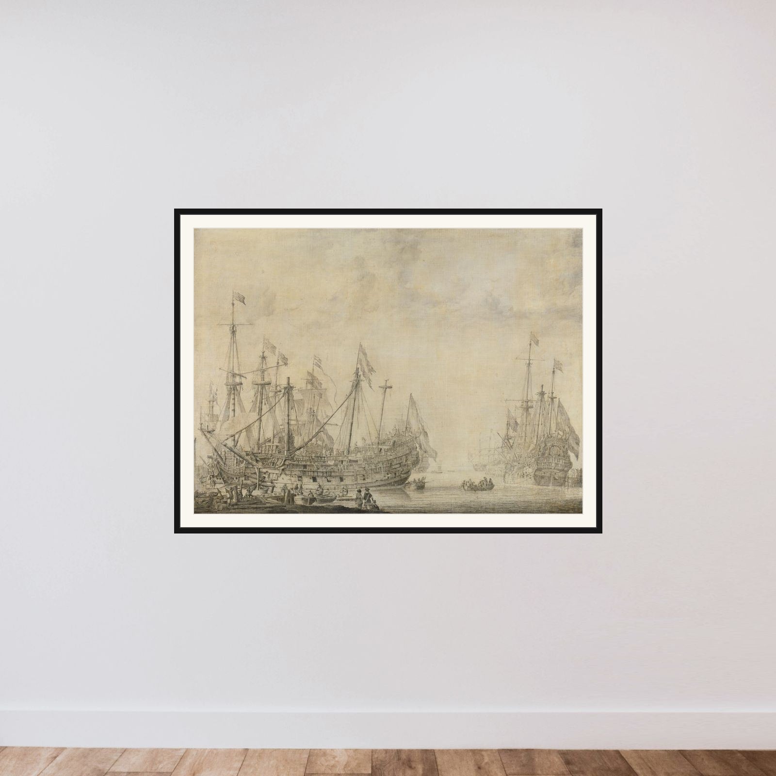Ships after the Battle framed — shown to scale