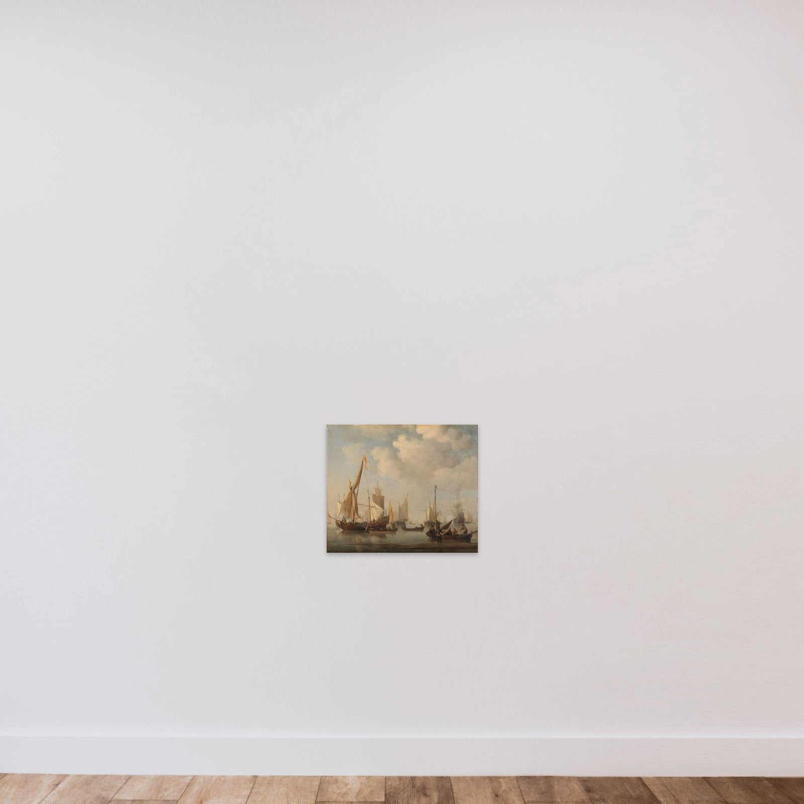 A Calm at Sea unframed — shown to scale