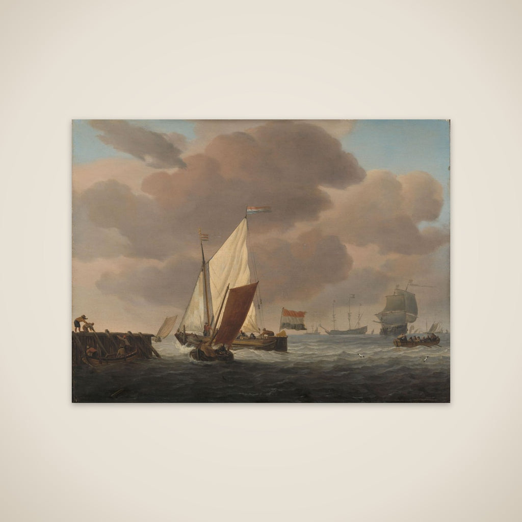 Ships near the Coast in windy Weather unframed print