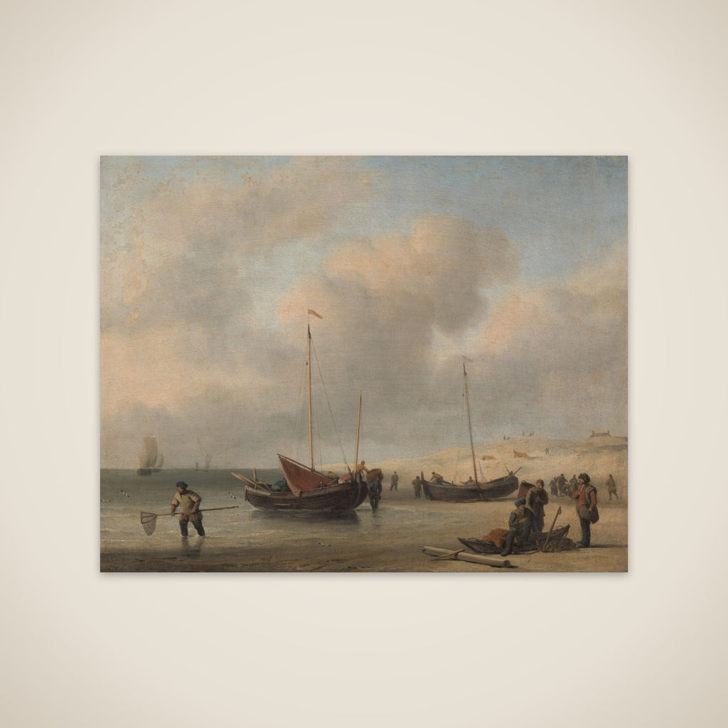 Fishing Boats on Shore (The Shore, Unloading a Fishing Smack) unframed print
