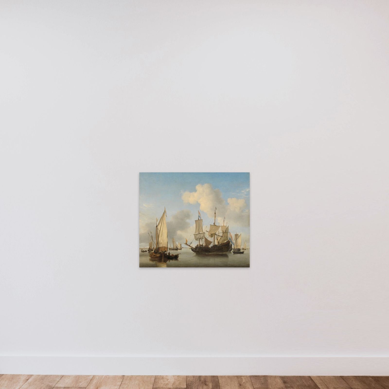 Ships at Anchor on the Coast unframed — shown to scale
