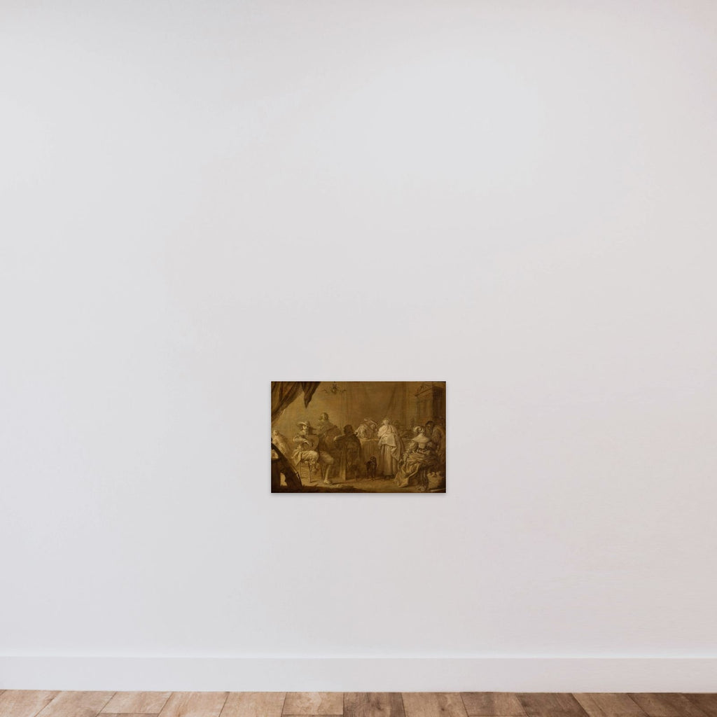 A Musical Party unframed — shown to scale