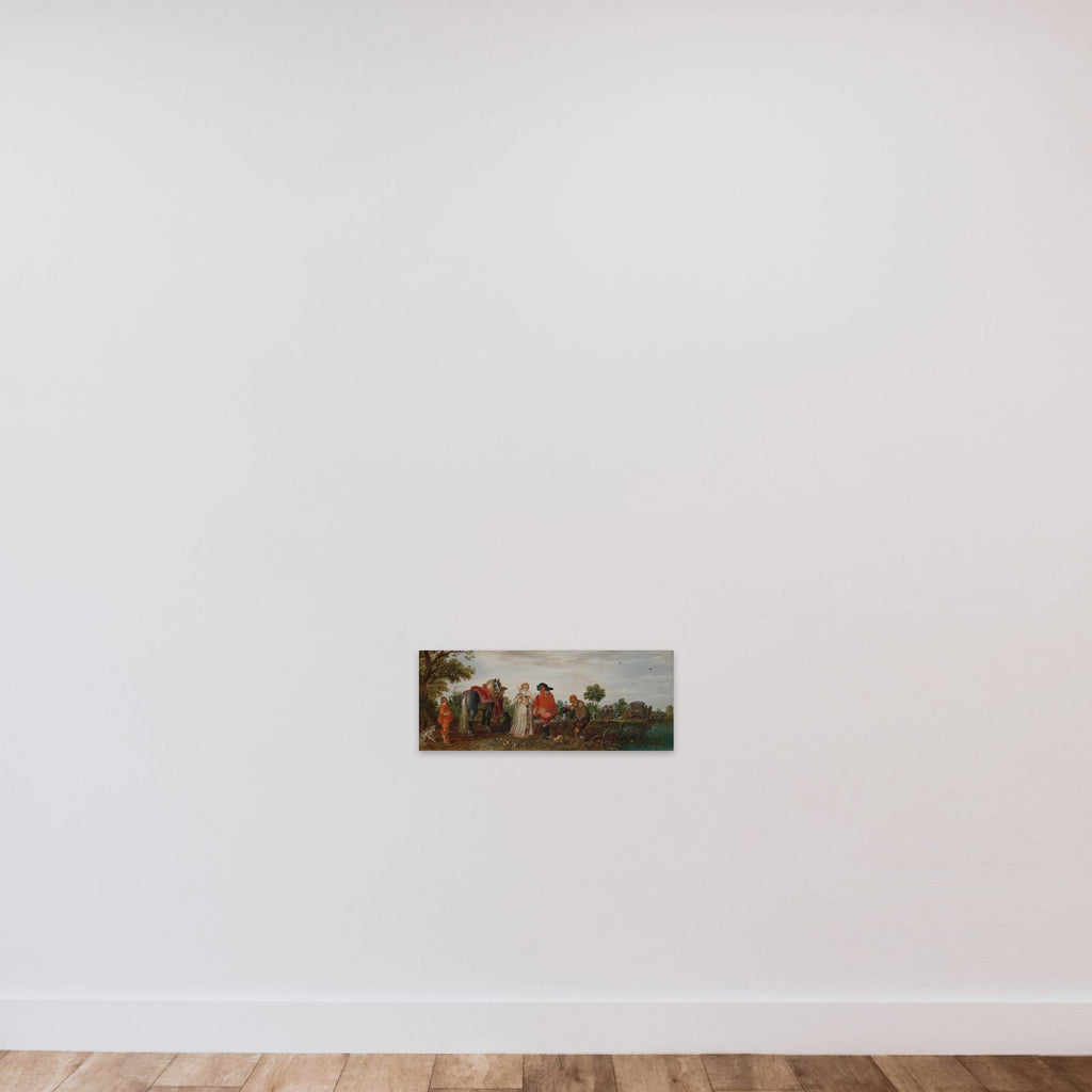 Spring (The Meeting) unframed — shown to scale