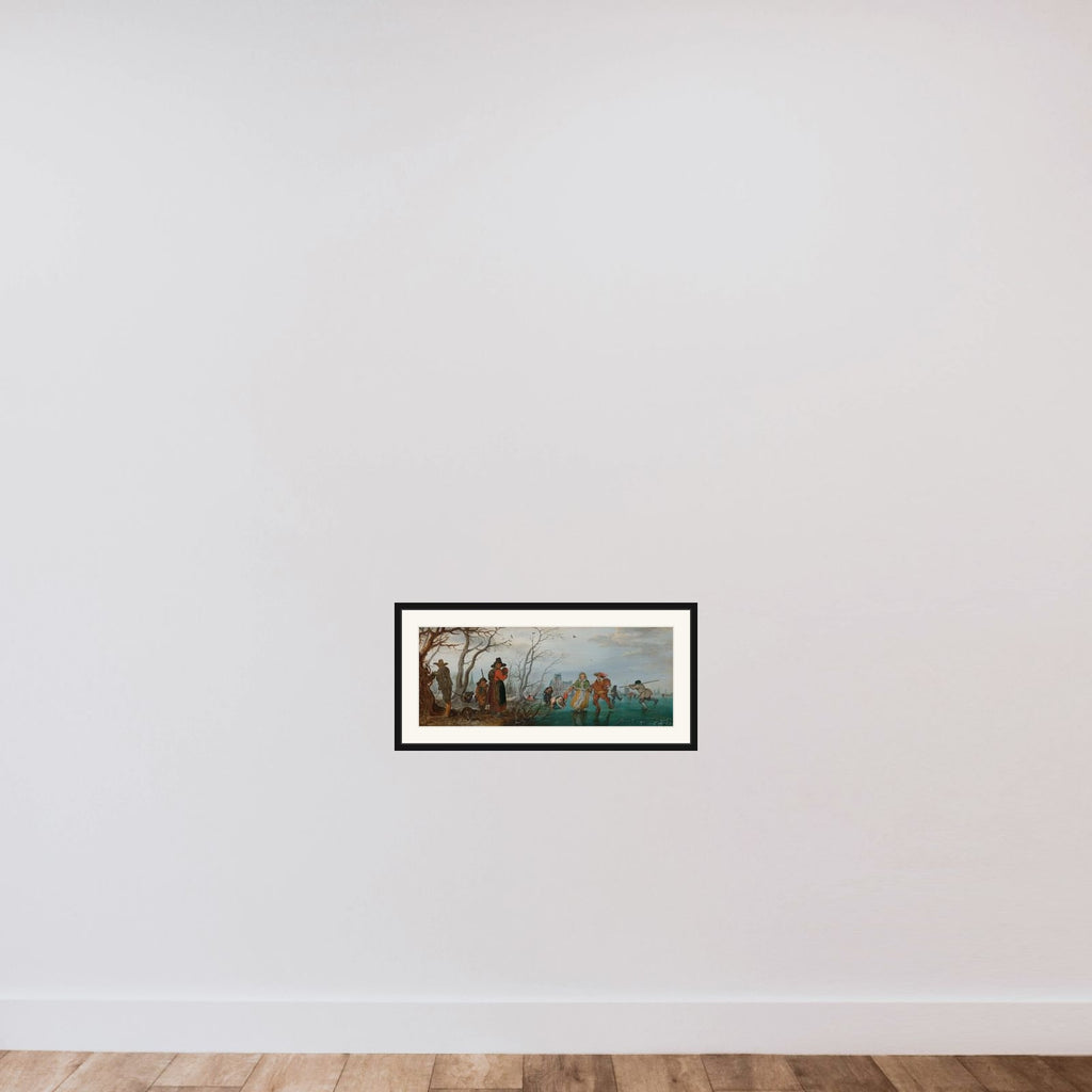 Winter (Amusement on the Ice) framed — shown to scale