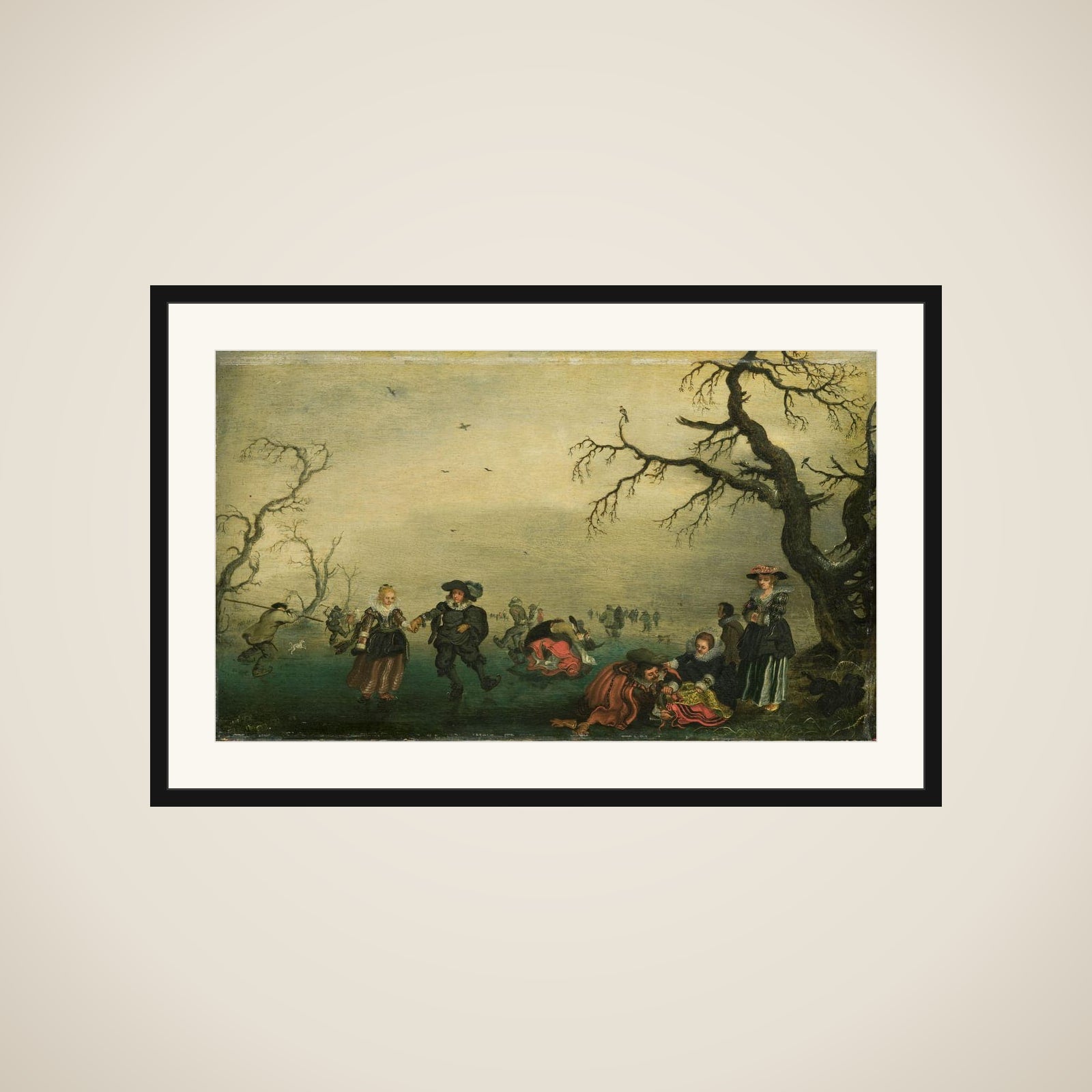 Ice Skaters framed
