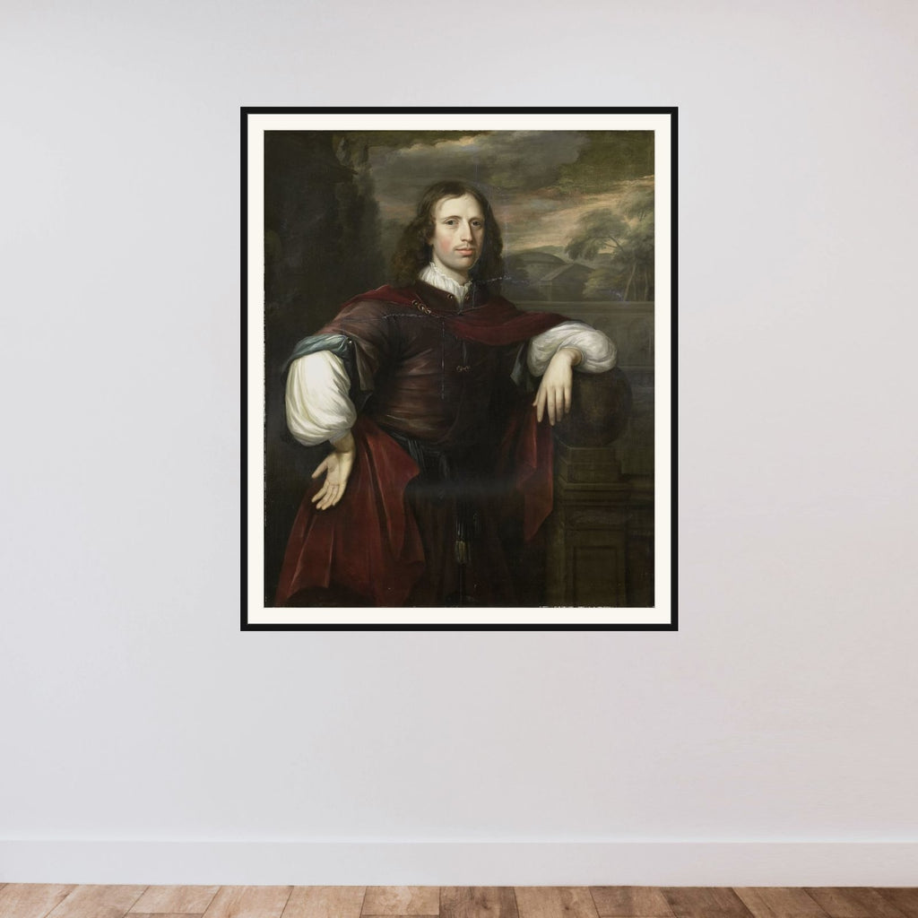 Portrait of a Man framed — shown to scale