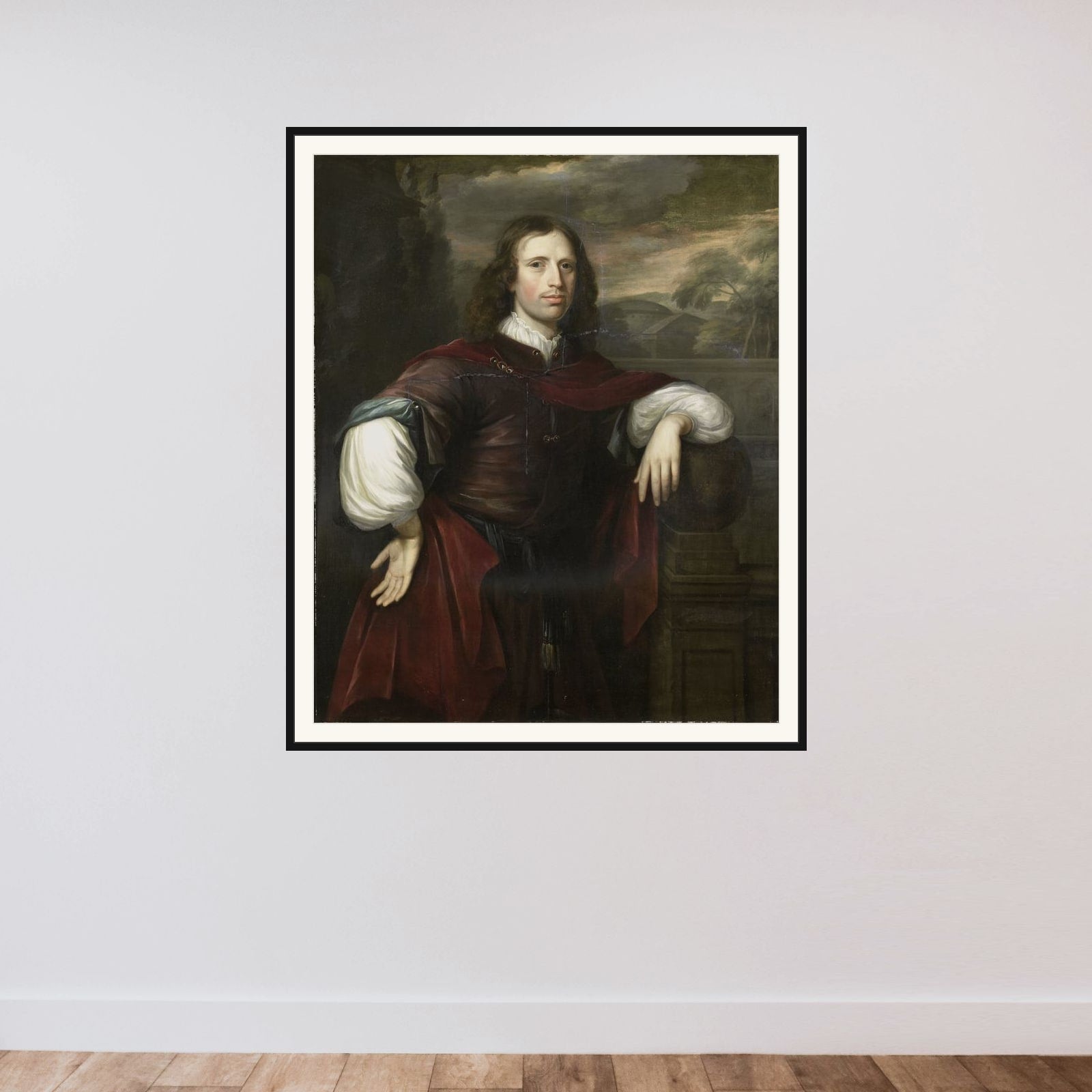 Portrait of a Man framed — shown to scale