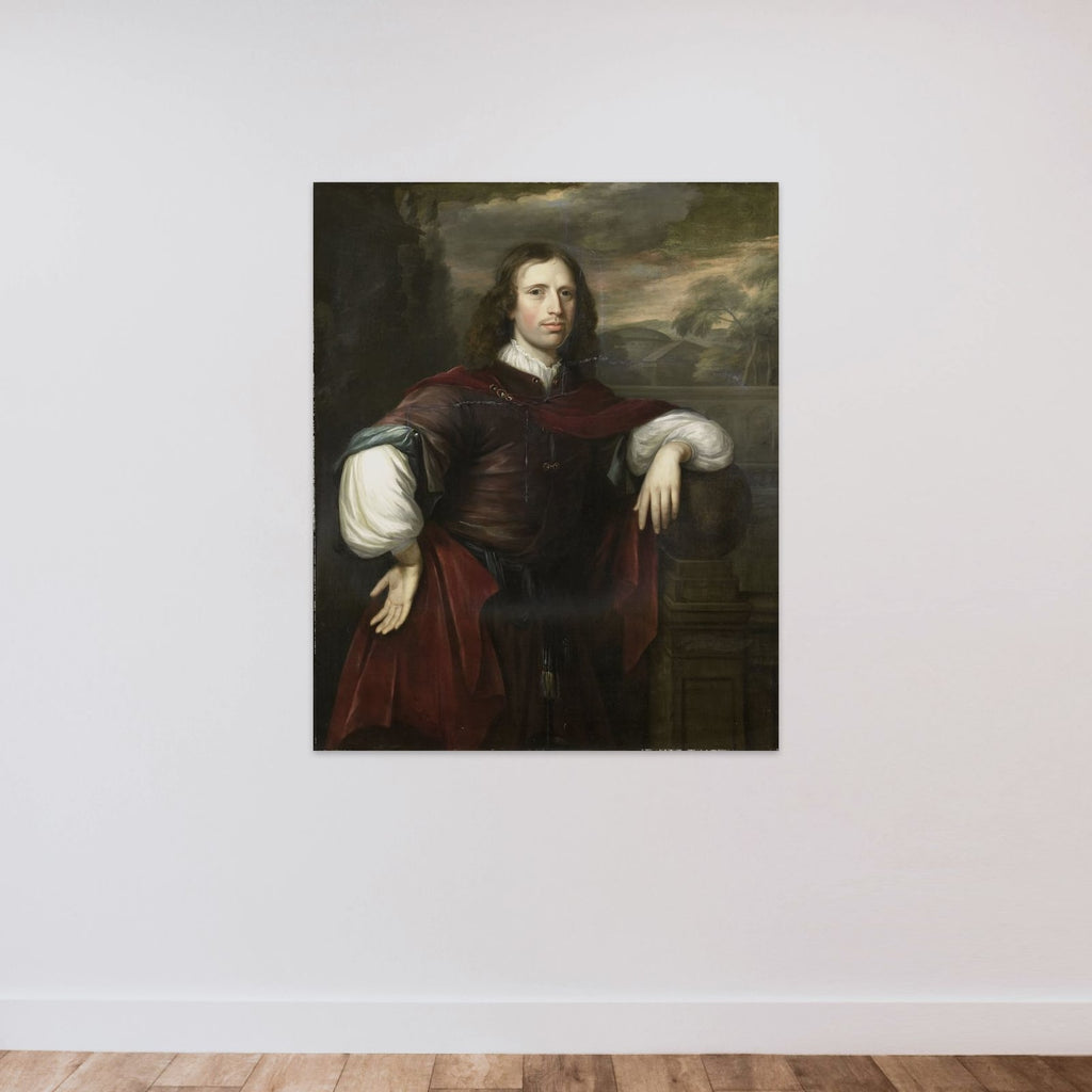 Portrait of a Man unframed — shown to scale