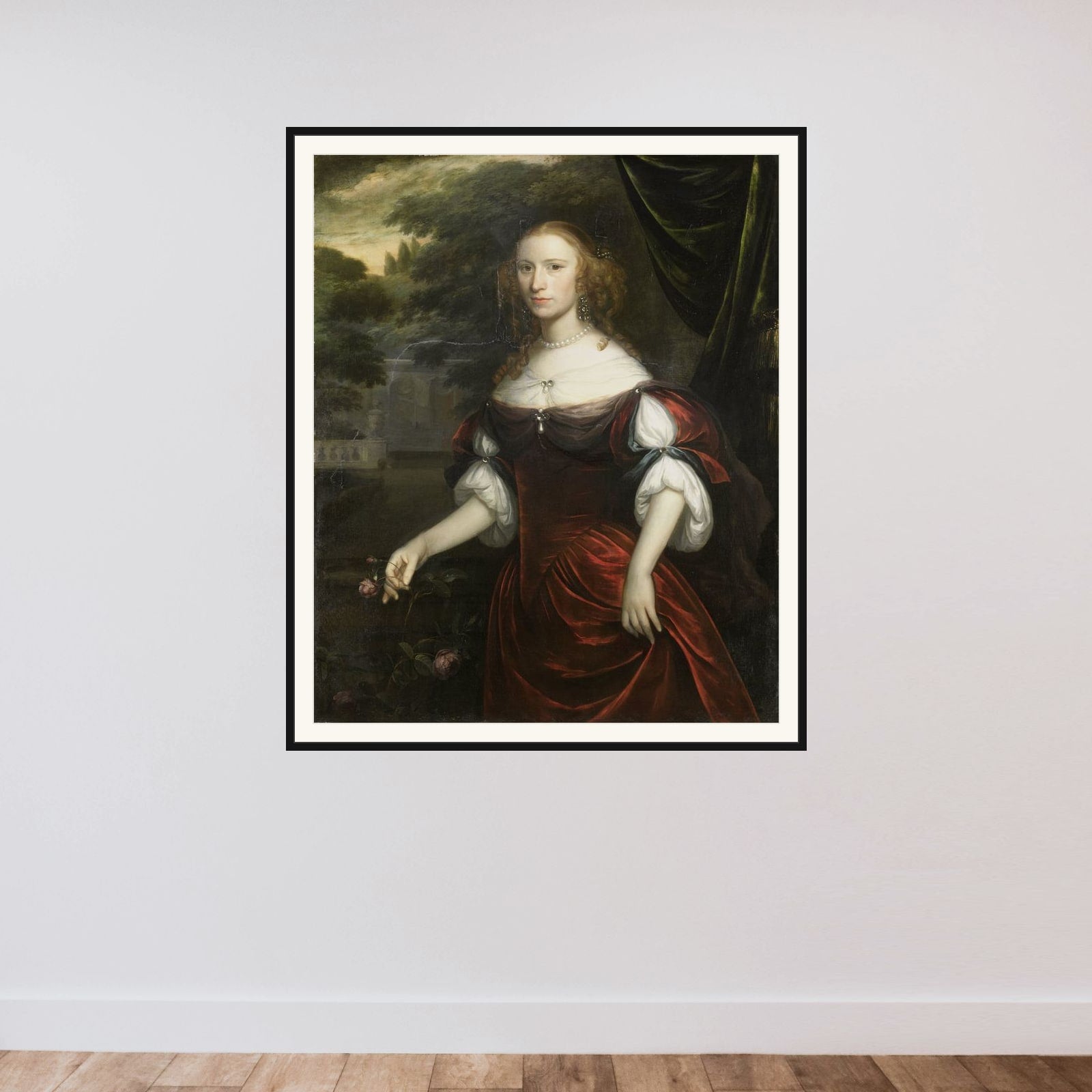 Portrait of a Woman framed — shown to scale