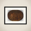 Peasants Drinking in a Barn framed