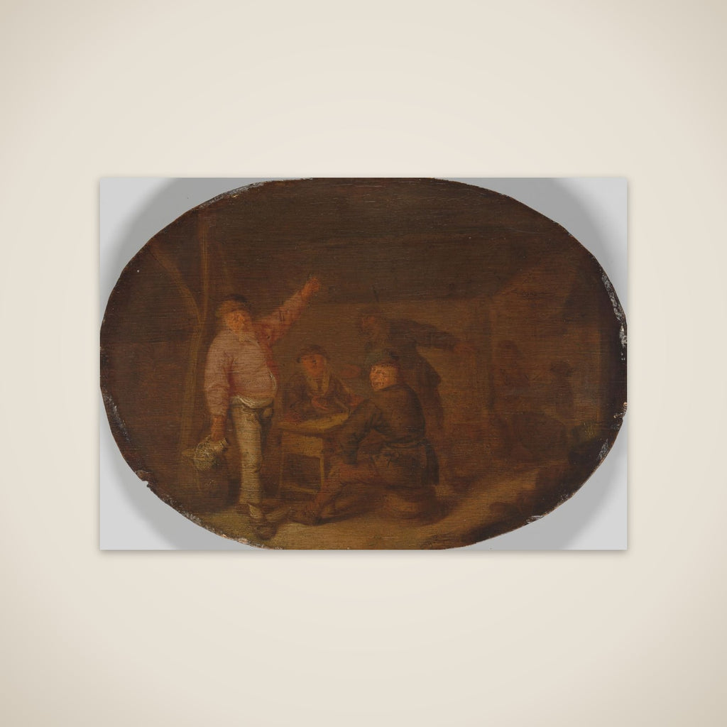 Peasants Drinking in a Barn unframed print