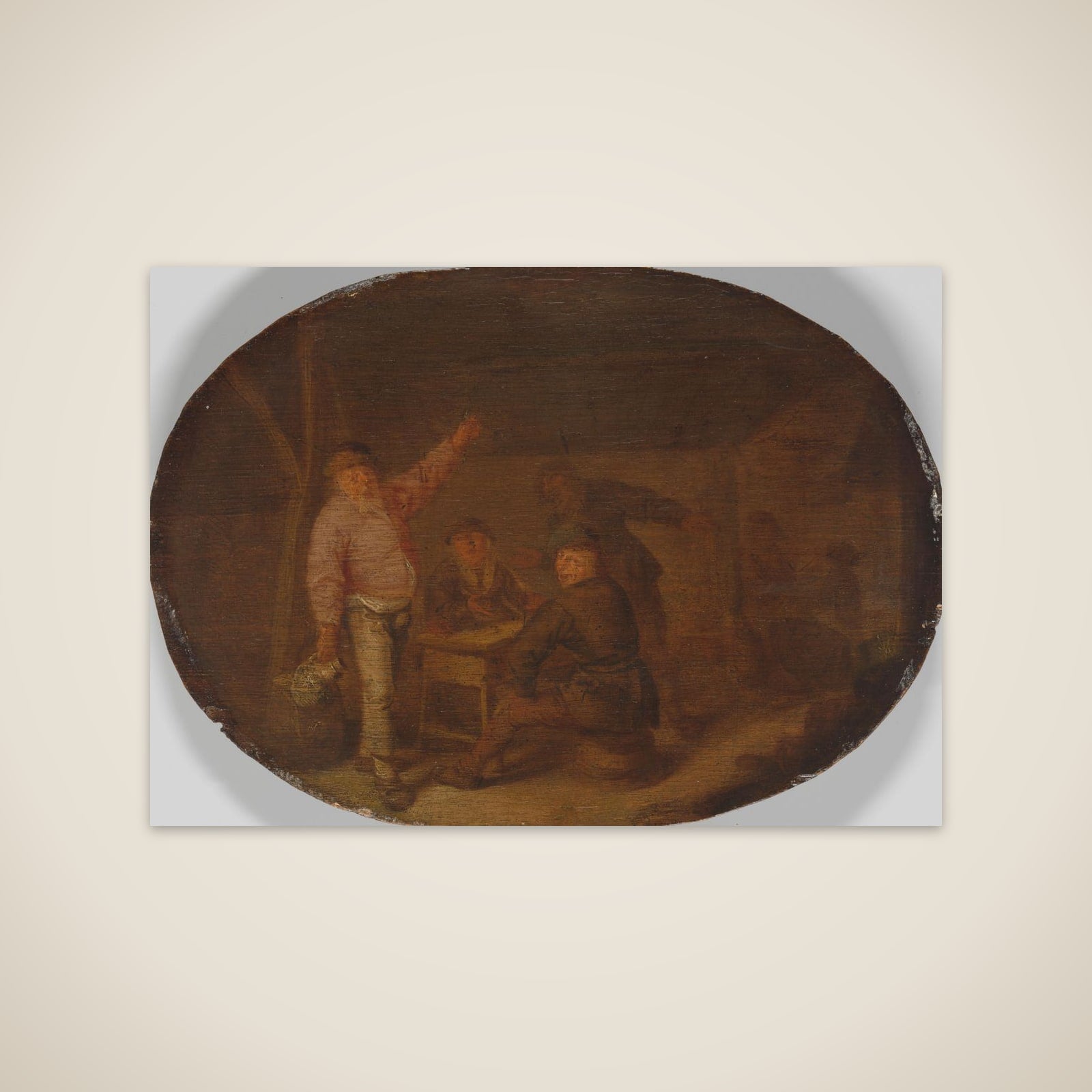 Peasants Drinking in a Barn unframed print