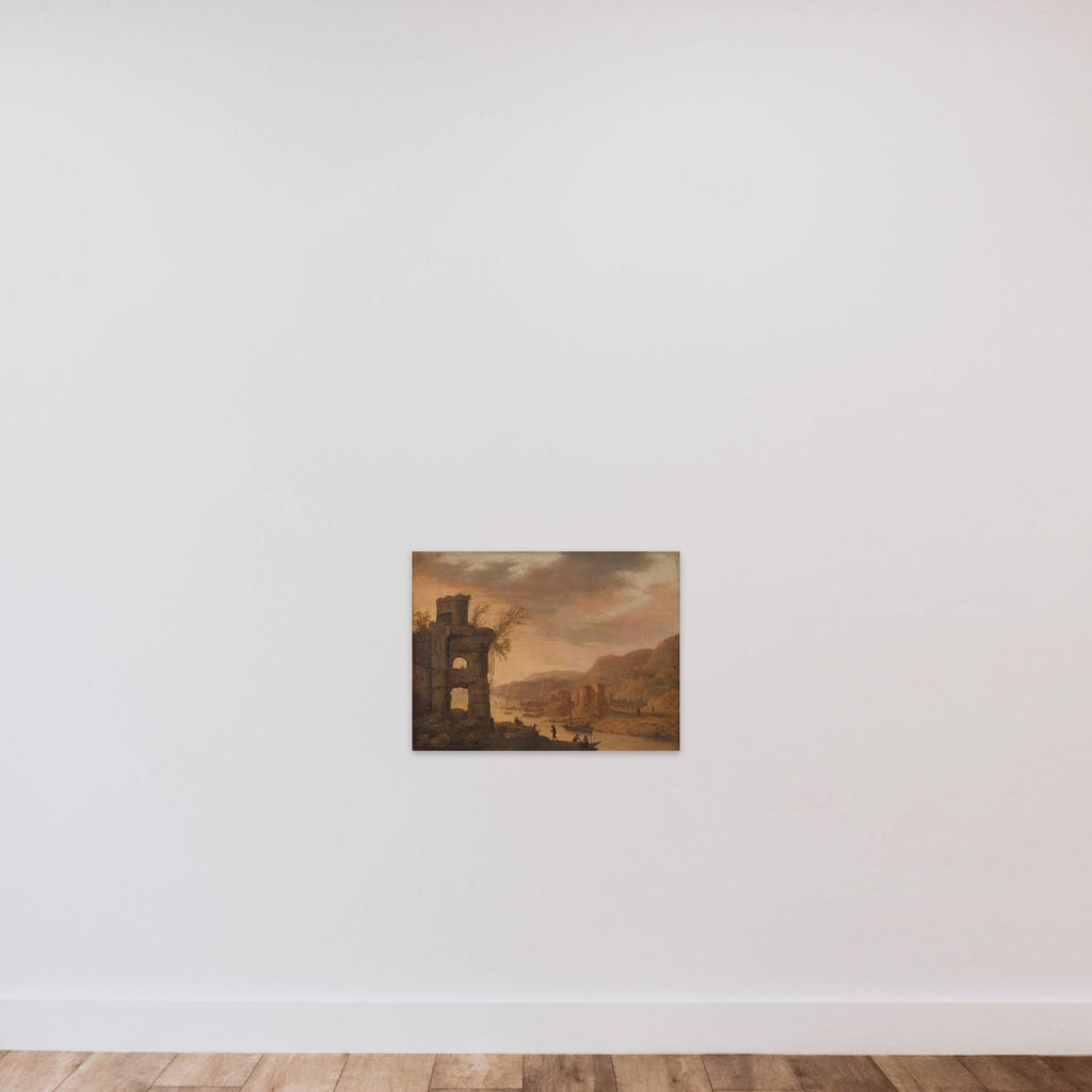 River Landscape unframed — shown to scale