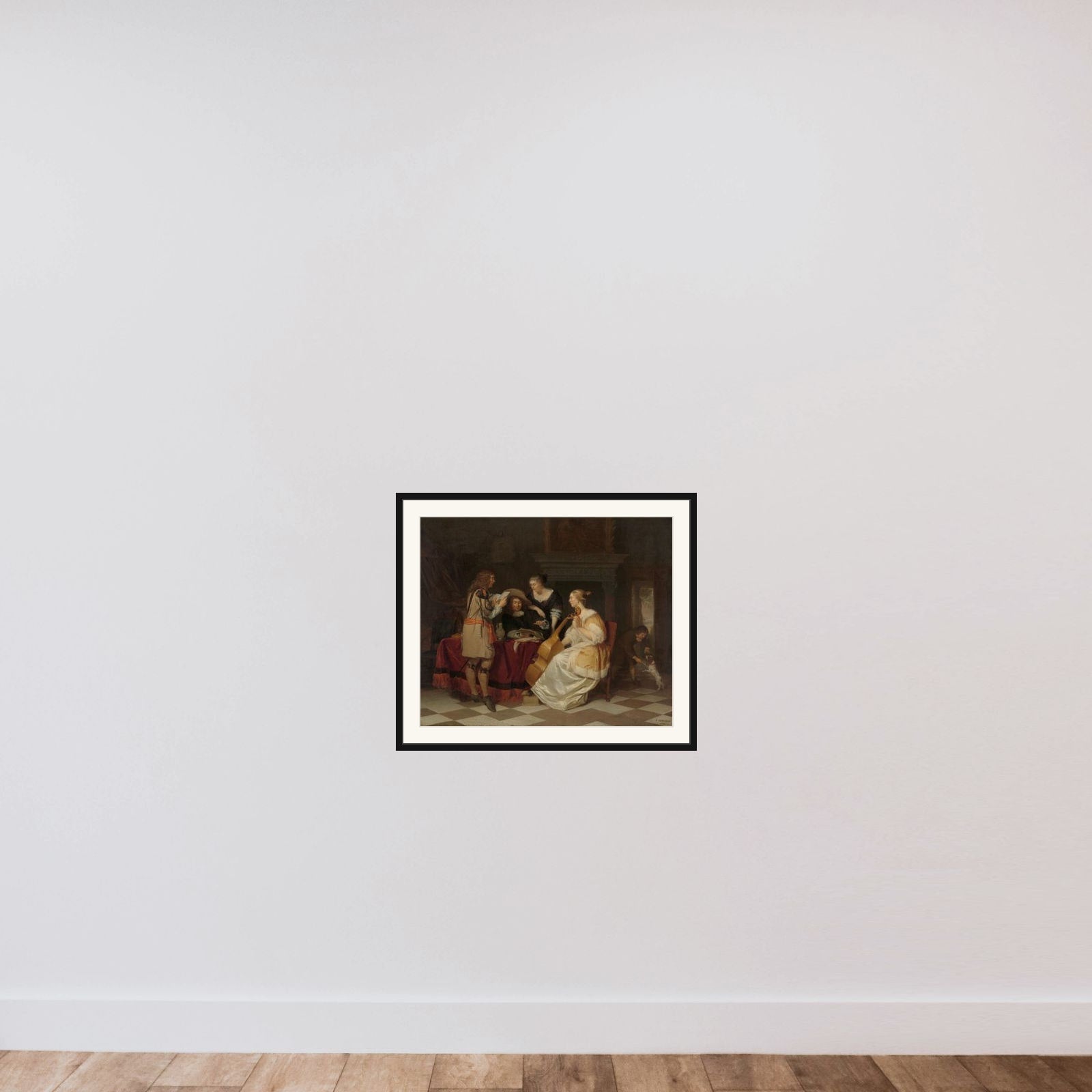 A Musical Company framed — shown to scale