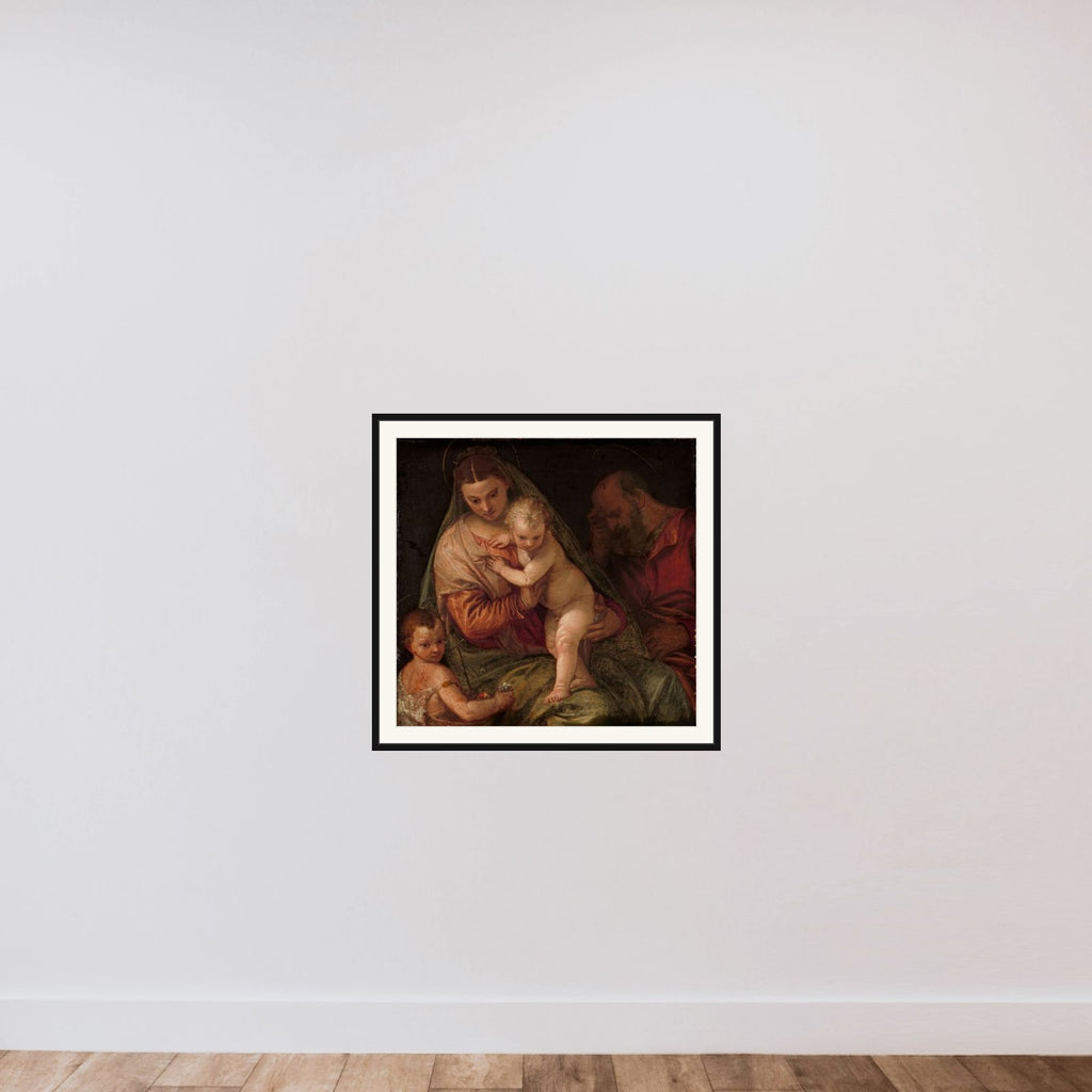 Holy Family with Young Saint John framed — shown to scale