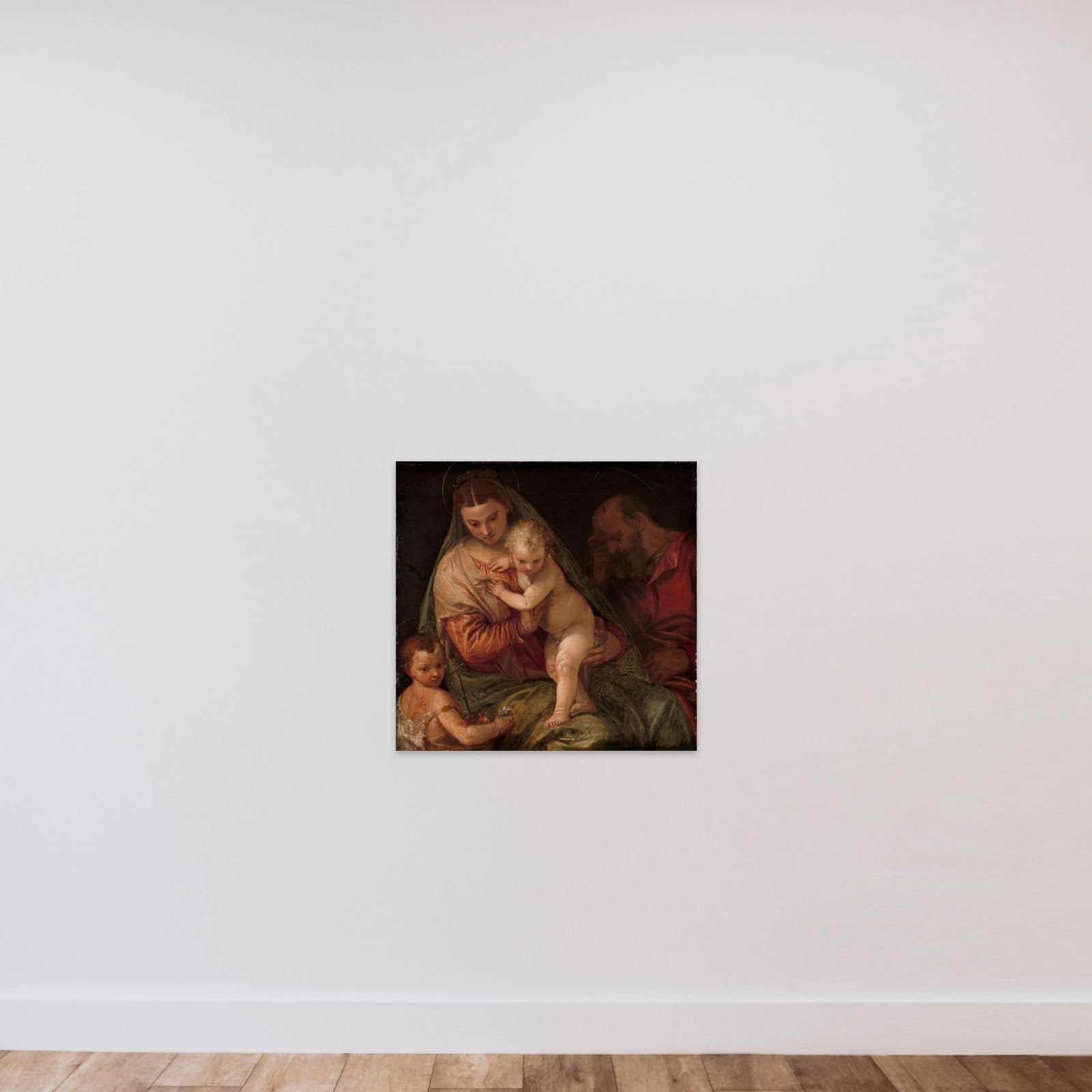 Holy Family with Young Saint John unframed — shown to scale