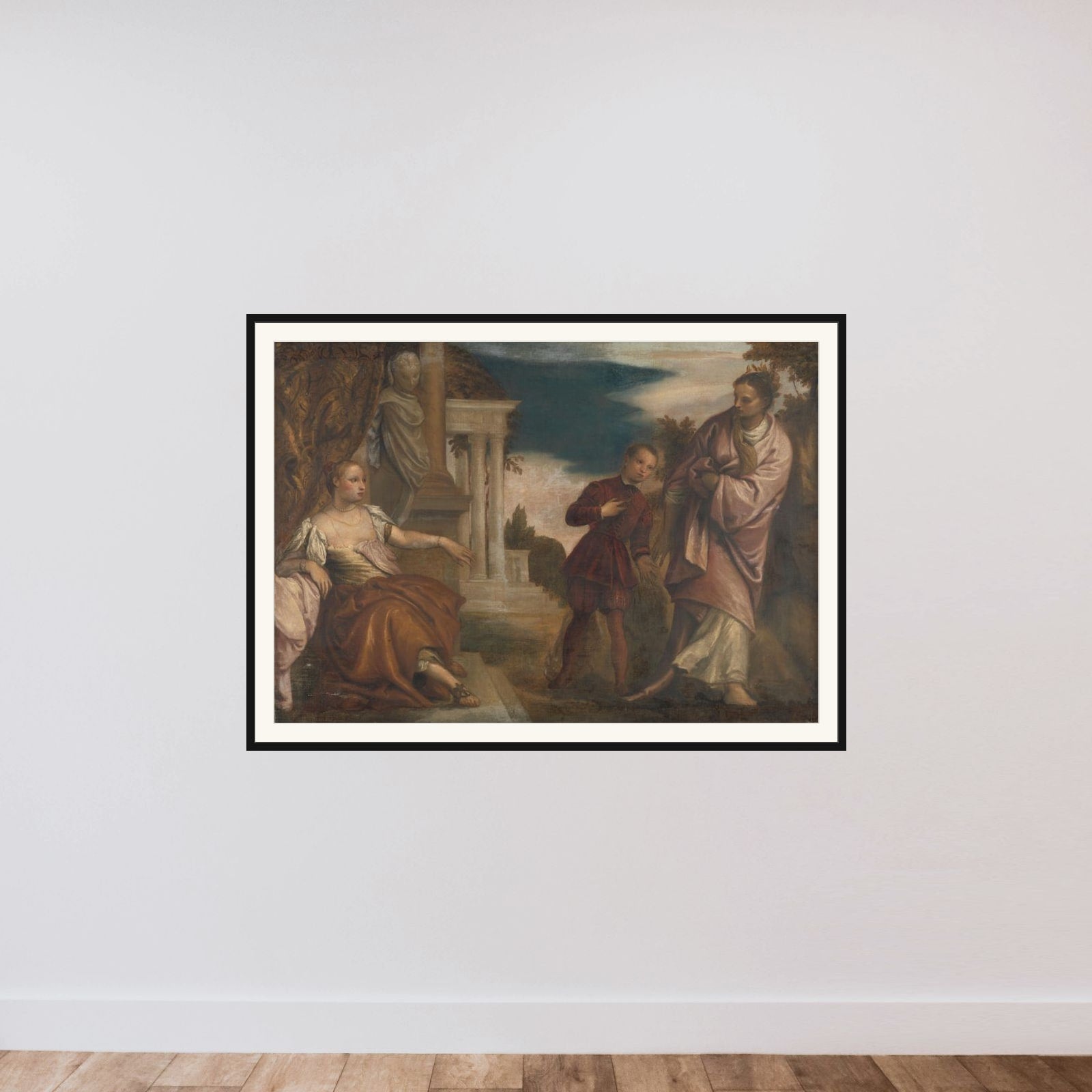 The Choice between Virtue and Passion framed — shown to scale