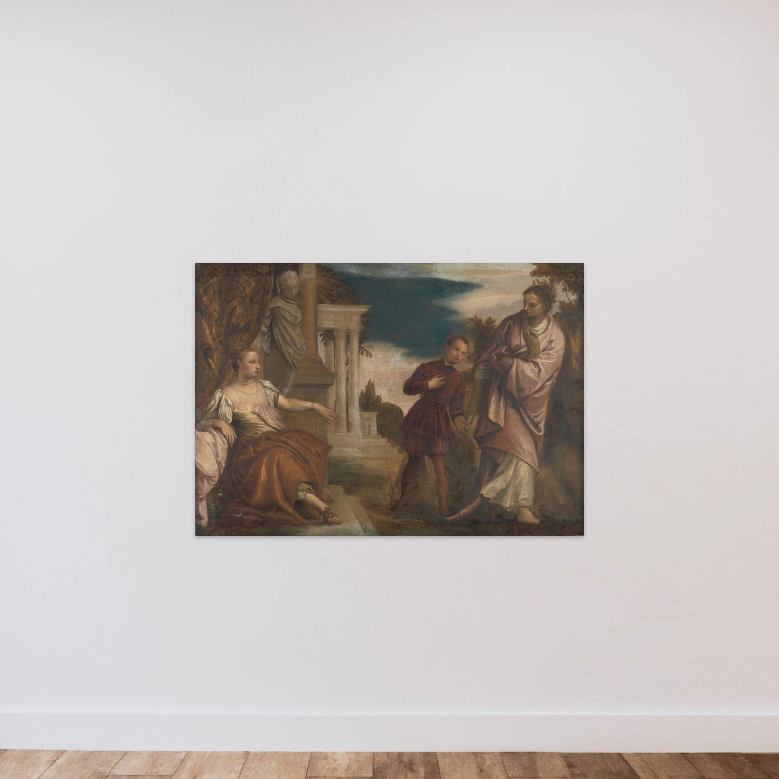 The Choice between Virtue and Passion unframed — shown to scale