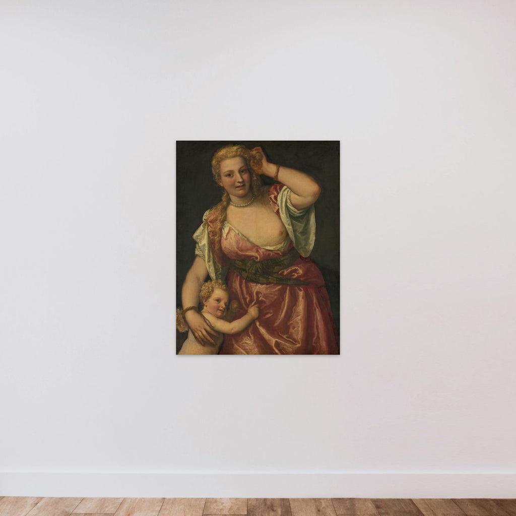 Venus and Cupid unframed — shown to scale