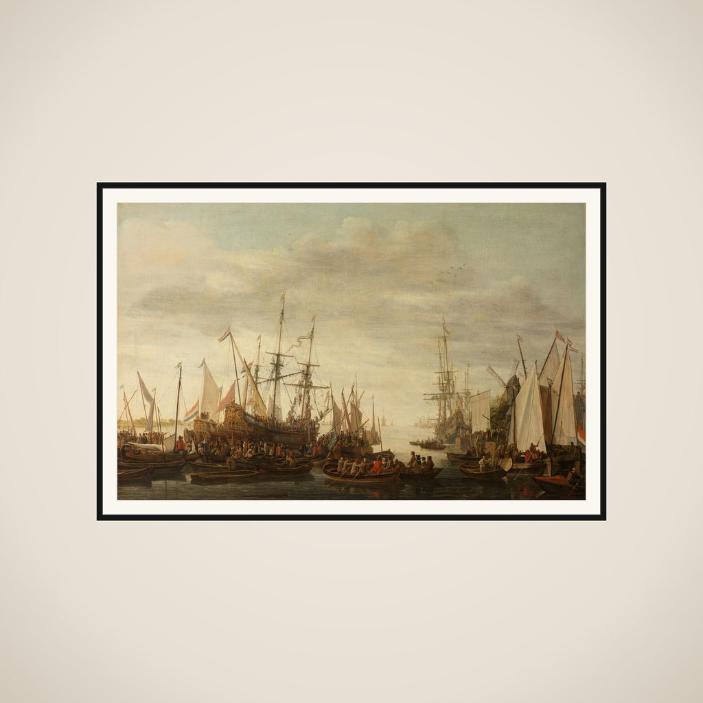 A Keelhauling, according to the non attested Tradition, of the Ship's Doctor of Admiral Jan van Nes framed