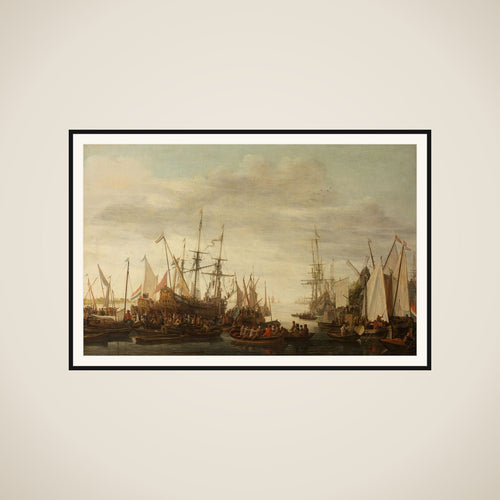 A Keelhauling, according to the non attested Tradition, of the Ship's Doctor of Admiral Jan van Nes framed