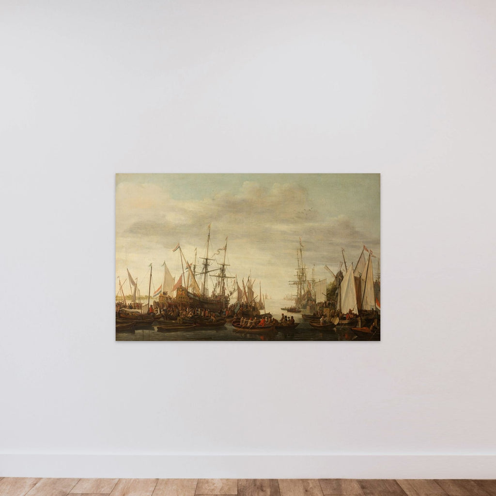 A Keelhauling, according to the non attested Tradition, of the Ship's Doctor of Admiral Jan van Nes unframed — shown to scale