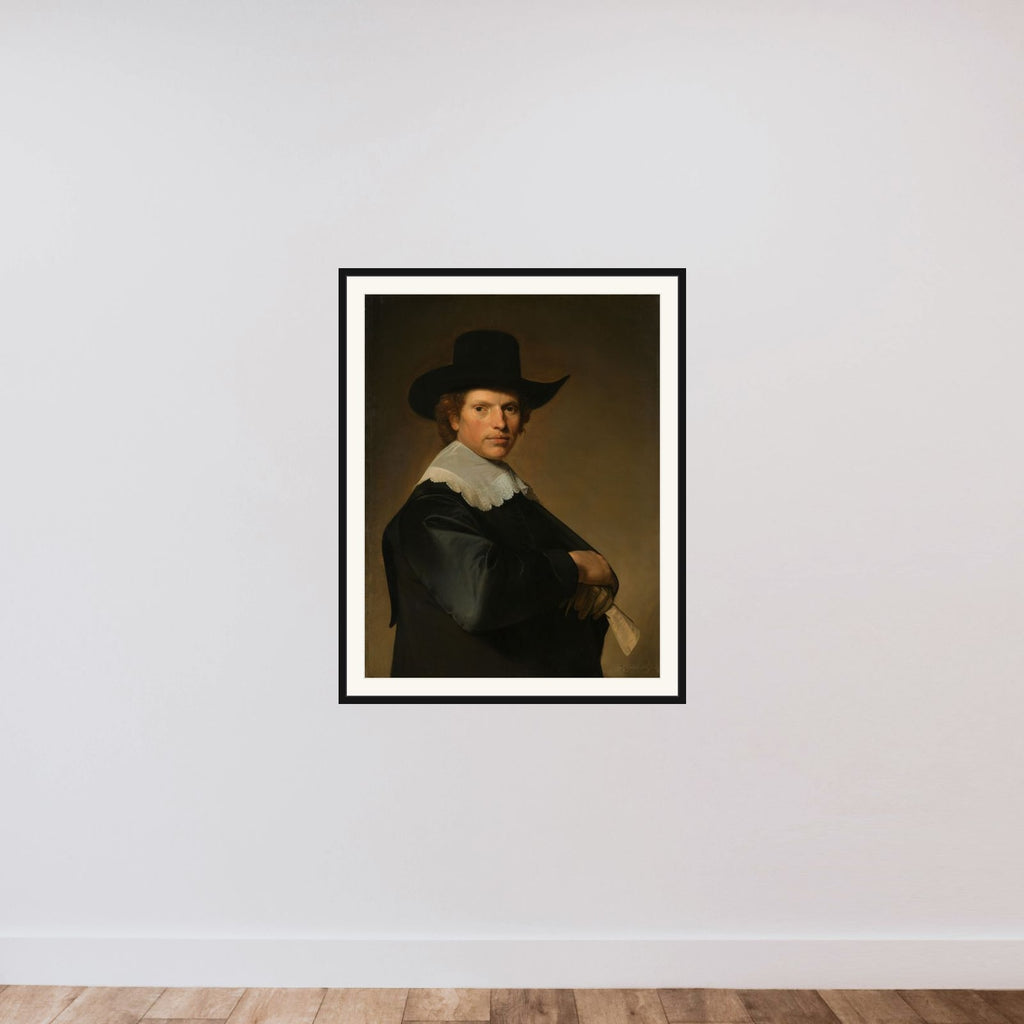 Portrait of a Man framed — shown to scale