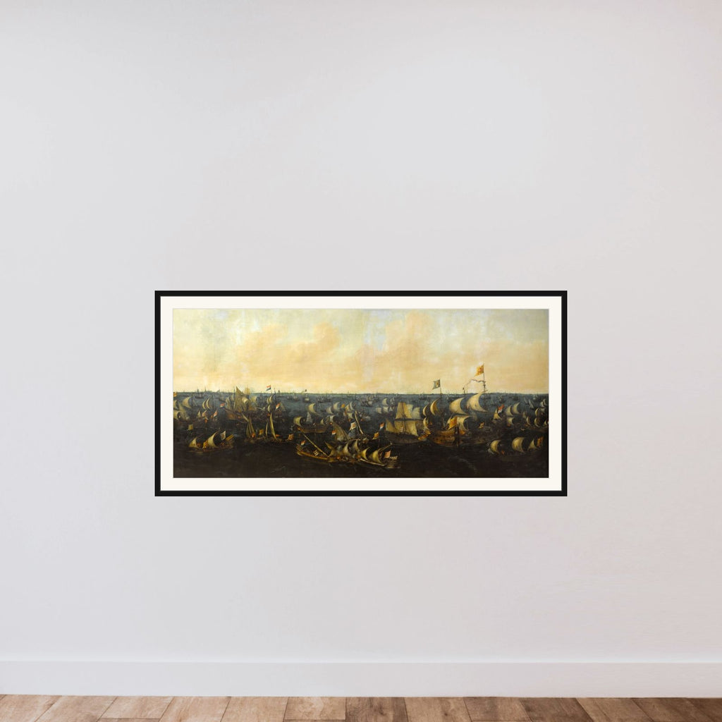 The Battle of the Zuider Zee, 6 October 1573 framed — shown to scale