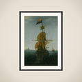 An Amsterdam East Indiaman framed