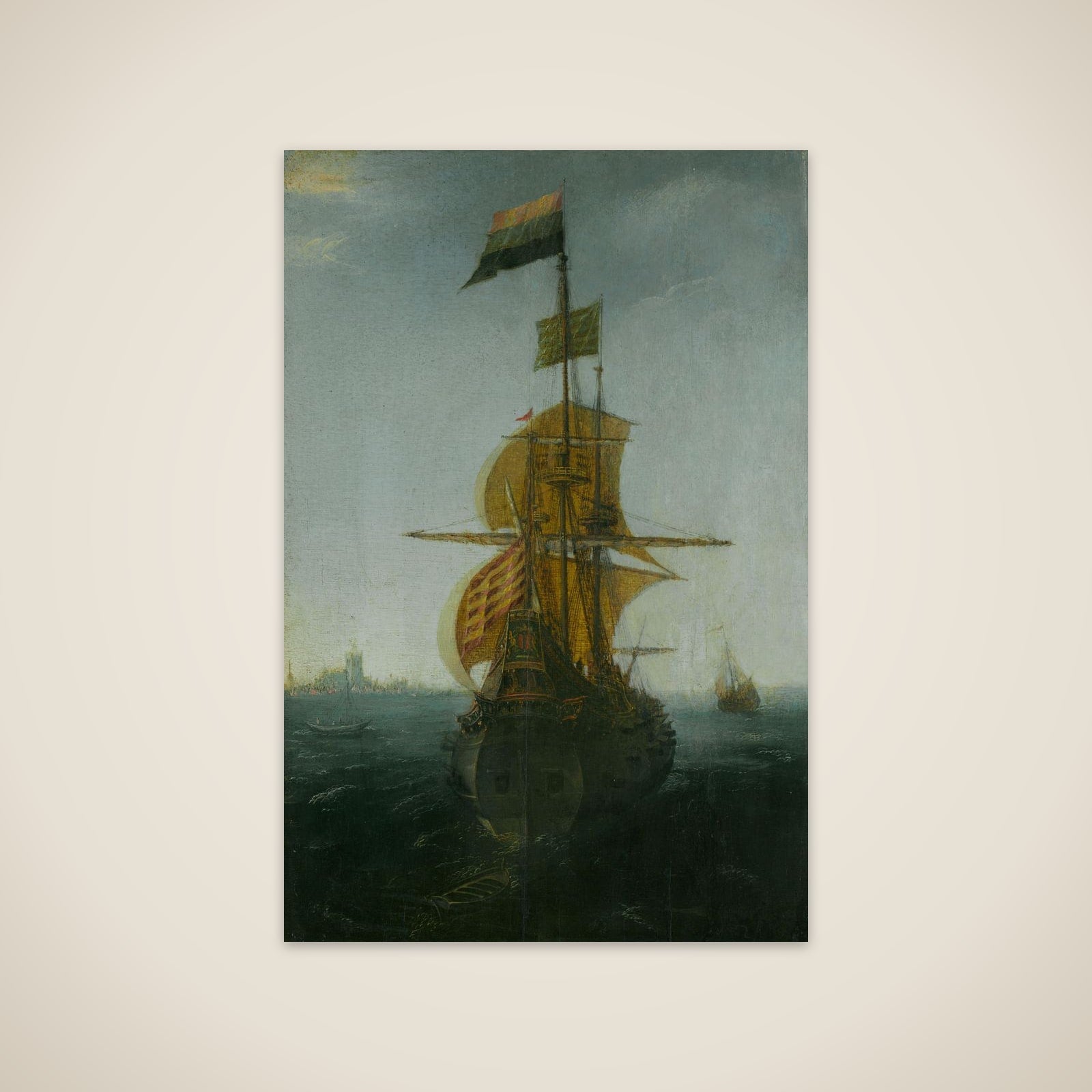 An Amsterdam East Indiaman unframed print