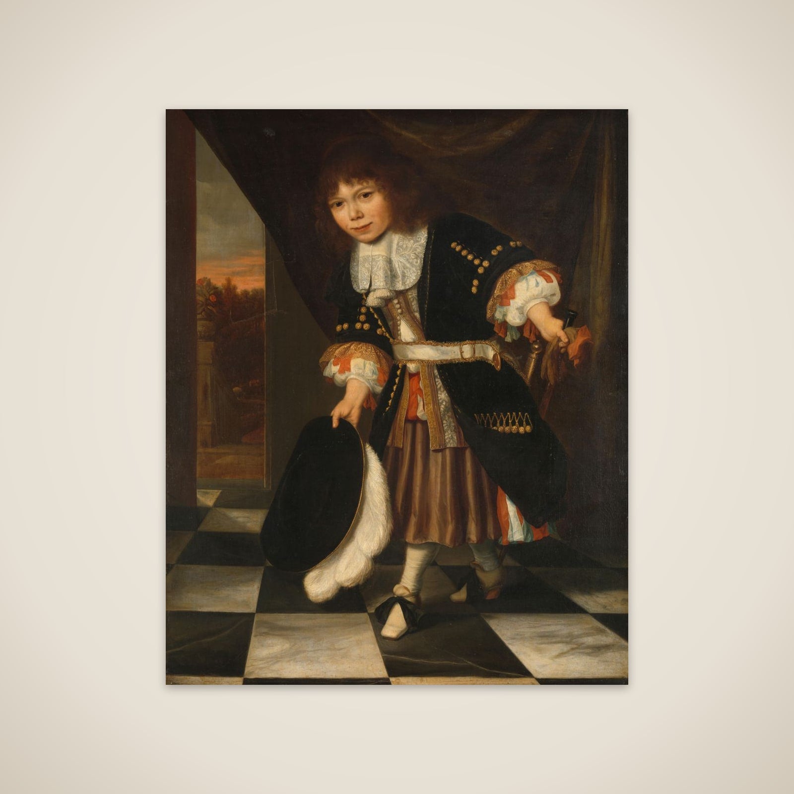 Portrait of a Boy, called The Young Son of Admiral van Nes (The Admiral's Son) unframed print