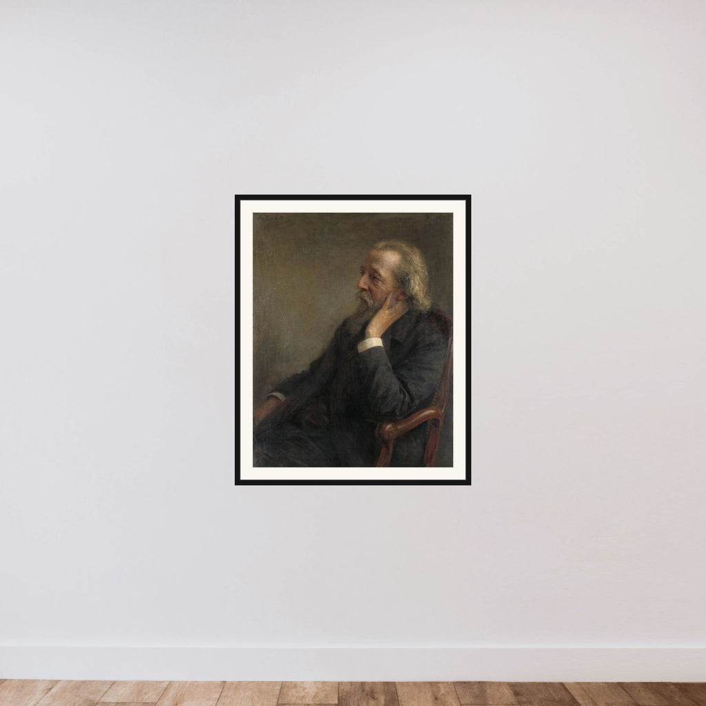 Portrait of Ds Petrus Hermannus Hugenholtz (1834-1911), oprichter van de Vrije Gemeente framed — shown to scale