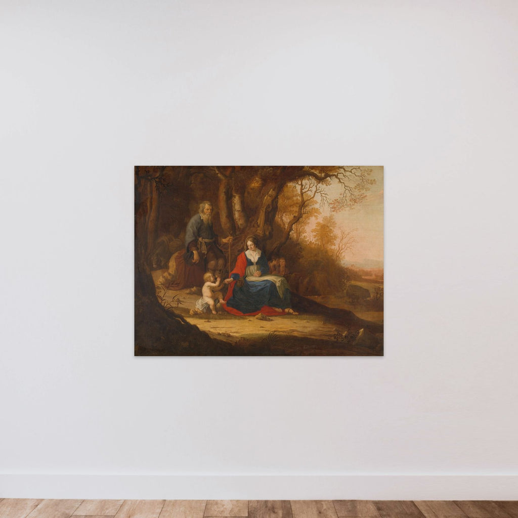 Rest on the Flight into Egypt unframed — shown to scale