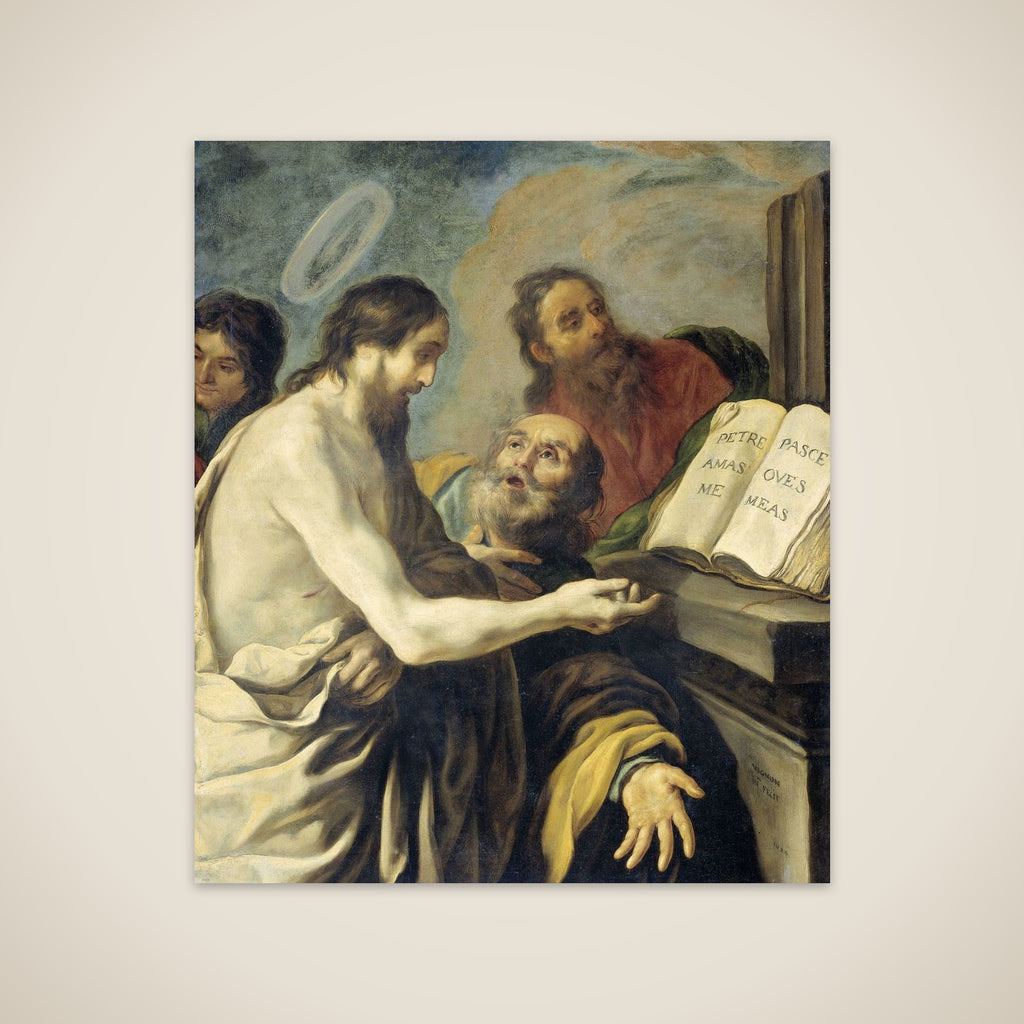 Christ Instructs Peter to Feed My Sheep unframed print
