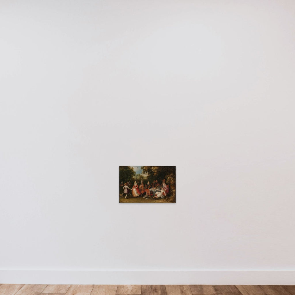 The Fête Champêtre unframed — shown to scale