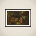 The Preaching of St John the Baptist framed