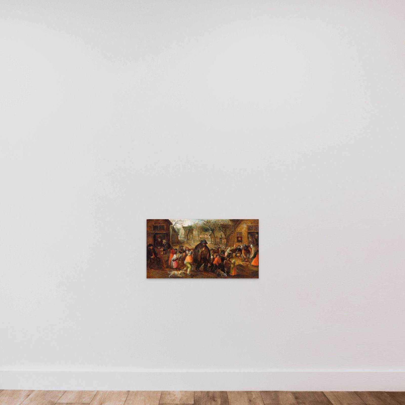 Blind Hurdy-Gurdy Player unframed — shown to scale