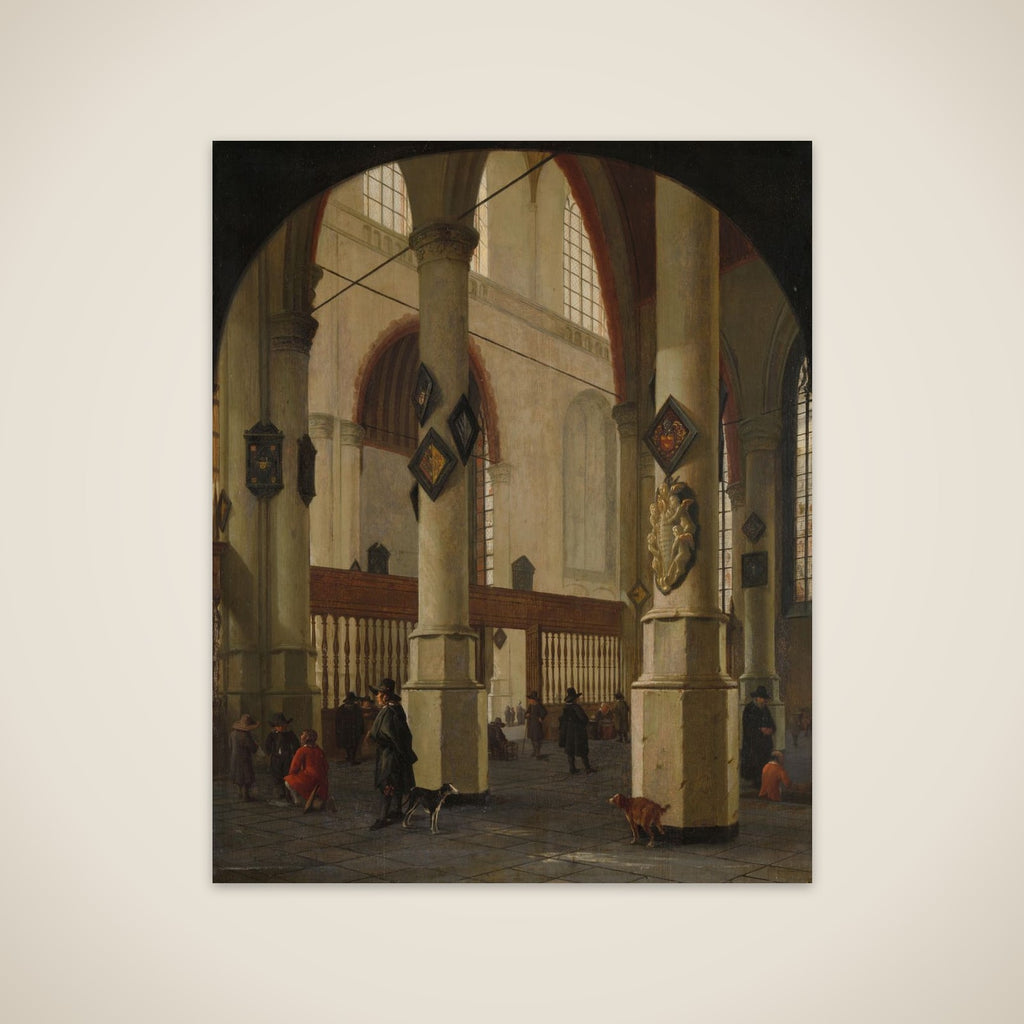 Interior of the Oude Kerk in Delft unframed print